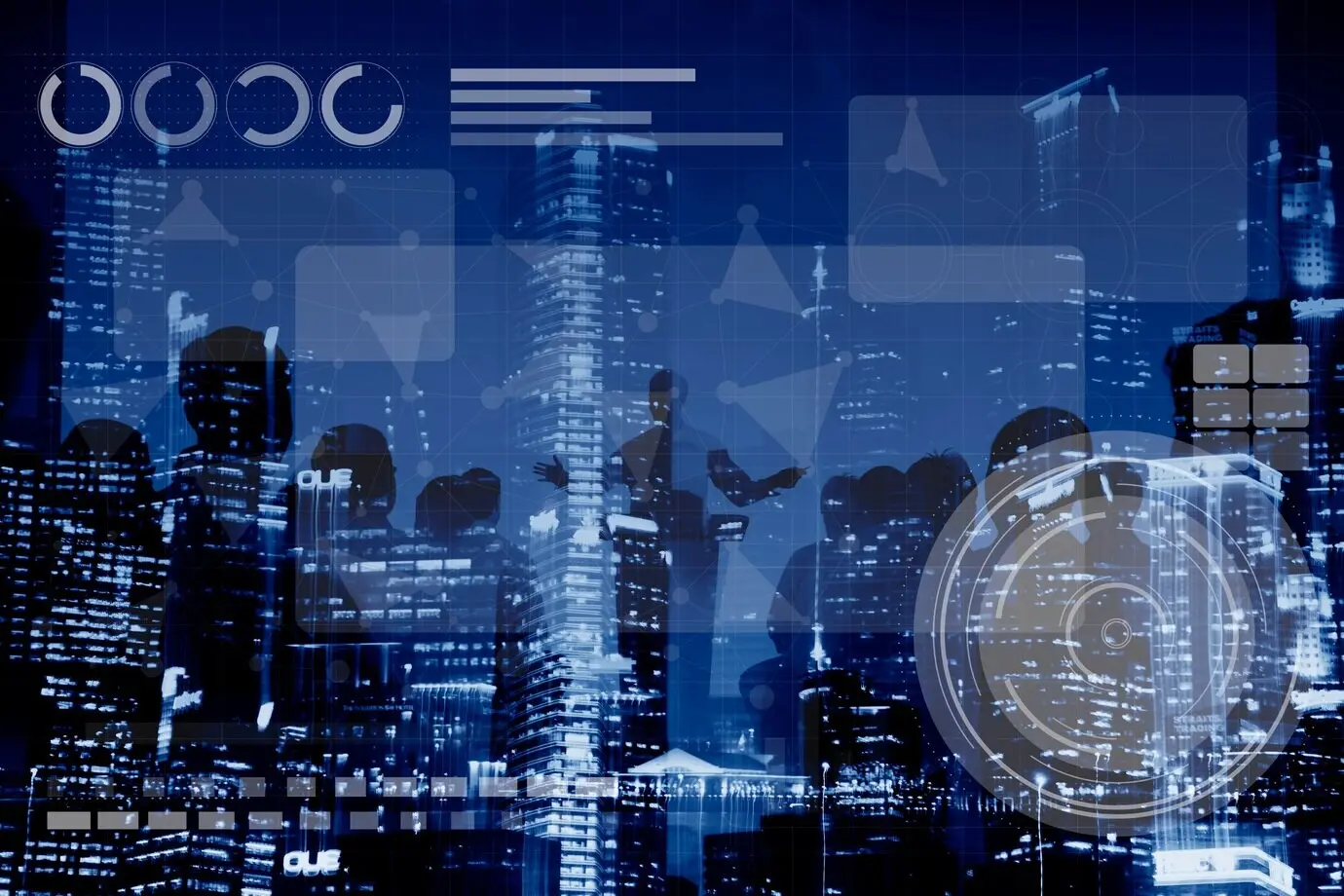 Концепция технологической связи, онлайн‑нетворкинга и медиа.